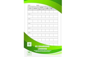 EV Charging Logbook: Track Battery Charging, Energy Consumption, and Mileage for Your Electric Vehicle