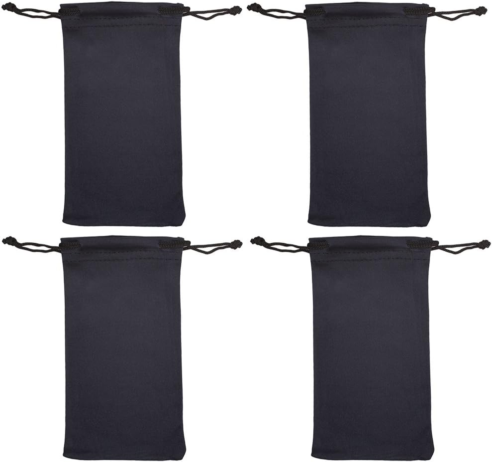 Microfiber Eyeglass Pouch, 4 Pack,For Jewelry,Smartphones, and Glasses Holder