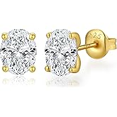 Jiahanzb Brilliant Heart-cut/Oval-cut/Trillion-cut/Cushion-cut/Emerald-cut/Marquise-cut Stud, 925 Sterling Silver Cubic Zirconia Stud Earrings for Women Men