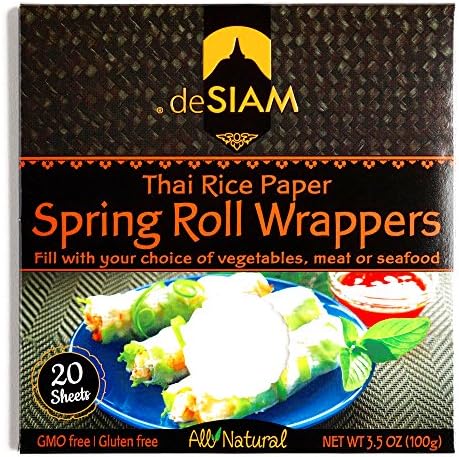 De Siam Rice Paper 3.52 oz each (6 Items Per Order)