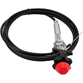 55204 Control Cables,Adjustable Throttle Cables with 2 in. Black Knob | 10 Ft. Length Universal