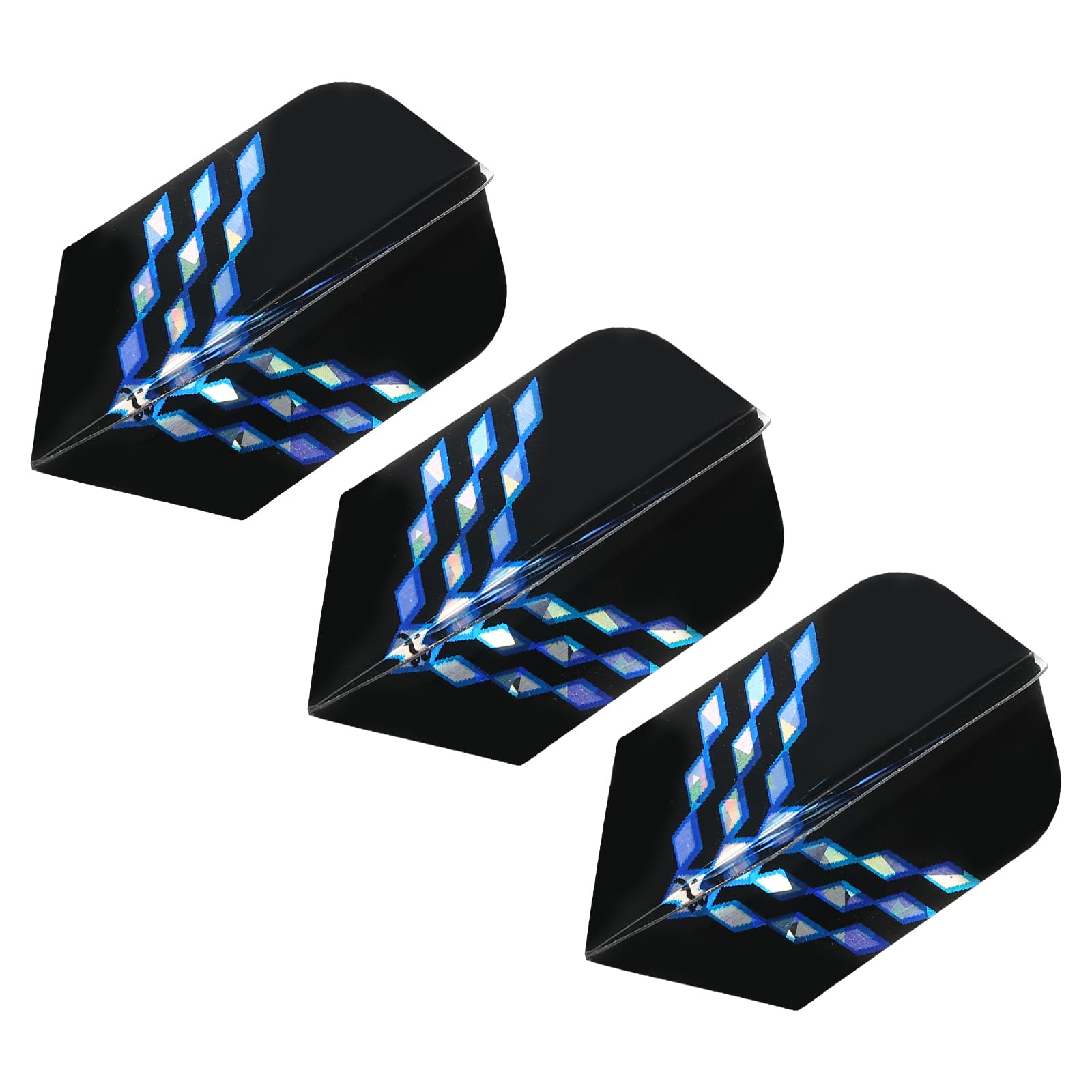 PATIKIL Slim Dart Flights, 3 Pack PET Unique Design Dart Accessories for Steel Tip Dart and Soft Tip Darts, Black Blue