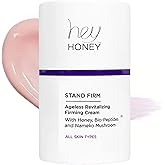 Hey Honey Stand Firm Peptide Face Cream | Instant Firming & Long-Term Anti-Aging | Honey & Nemeko Mushroom for Hydration & Wrinkle Reduction | 1 Oz