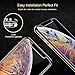 [3-Pack] Screen Protector for iPhone Xs Max（6.5''）, Easy Install [Bubble Free] Tempered Glass Screen Protector,