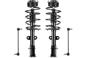 ILONPA Front Struts Shock w/Coil Spring & Sway Bar Links for 2008-2019 Dodge Grand Caravan (Exc. RT, GT) / 2008-2016 Chrysler Town & Country (Exc. S), Shock Absorber Assembly Replace 171128L 171128R K7258
