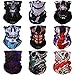 ACBungji 9PCS Multifunction Magic Motorcycle Outdoor Sport Seamless Colorful Tube Half Face Wrap Headband Scarf
