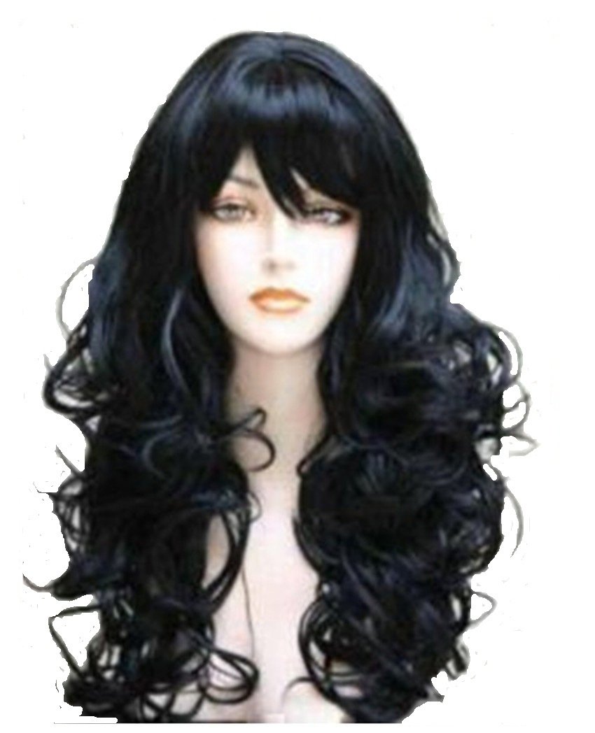 Wigbuy Fashion Full Wig Hair Wigs Wavy Curly Natural Black Long