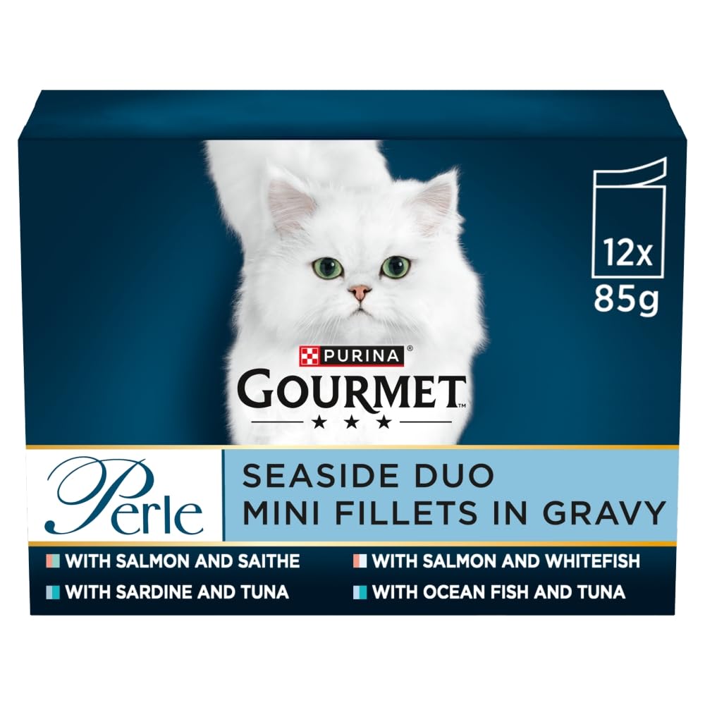 Gourmet Perle Seaside Duo Adult Cat Food Pouches, 12 x 85g