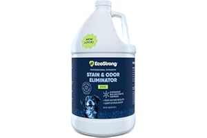 Eco Strong Dog Stain and Odor Eliminator Enzyme Cleaner | Removes Urine Odor - Powerful Bioactive Bacterial Solution for Carpet, Dog Beds, Furniture, Car Upholstery, Kennels (1 Gal)