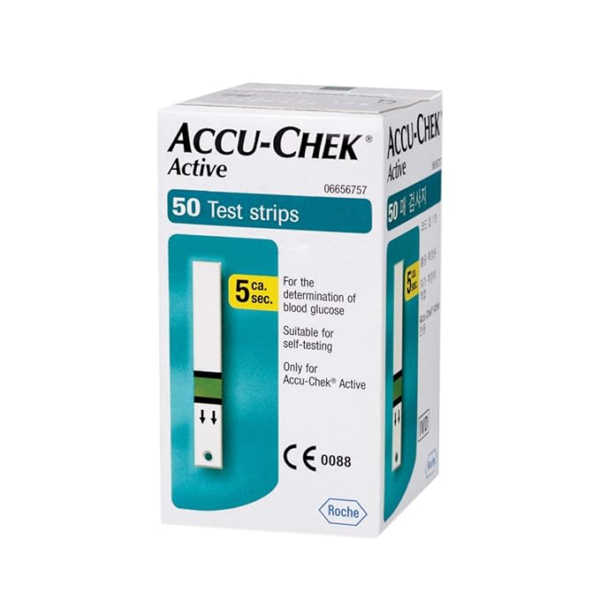 AccuChek Active Strips, Pack of 50 (Multicolor) Amazon.in Health