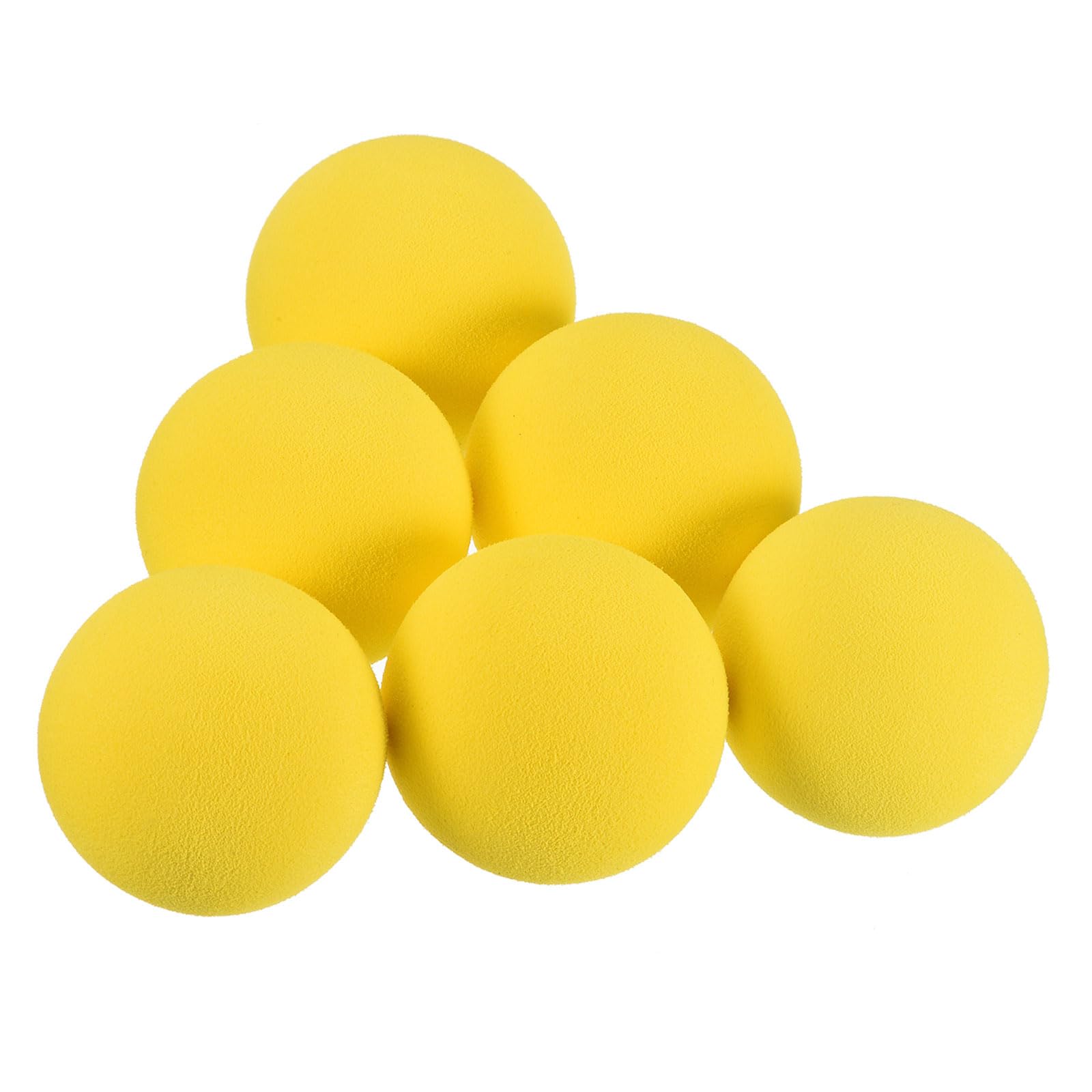 M METERXITY 20 Pack Golf Foam Balls - EVA Sponge Limited Flight Training Balls, Light & Soft, Apply to Indoor Training/Hitting Mat (42mm, Yellow)