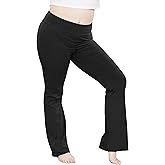 STRETCH IS COMFORT Women Plus Size High Waist Cotton Bootcut Yoga Pants | XL-7X