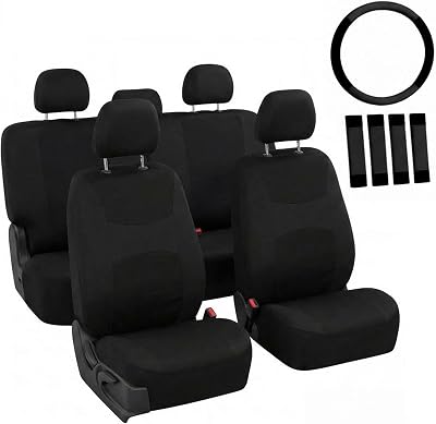 FH Group full set cloth car seat covers universal fit airbag compatible