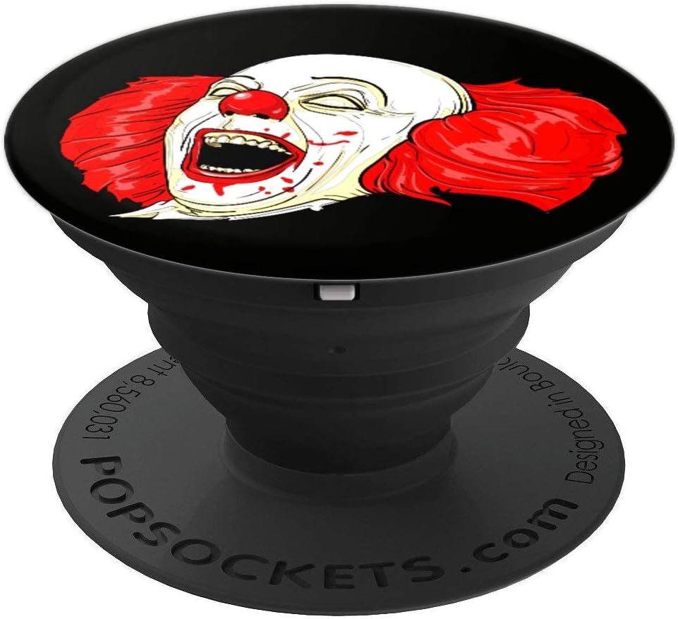 Amazon Com Scary Evil Killer Clown Frightening Popsockets Grip And Stand For Phones And Tablets