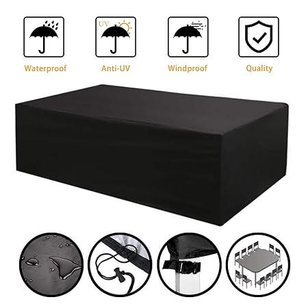 NASUM Abdeckhaube Gartenmöbel Abdeckung Schutzhülle Abdeckplane Gewebeplane Schutzhaube für Gartenmöbel, für Gartentisch Möbe