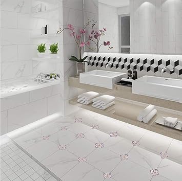 Amazon Com Daydayholiday Tile Diagonal Stickers Floor Tiles