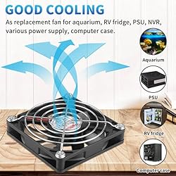 Wathai 80mm x 15mm 12V DC Coolng Fan 2 Pin Dual