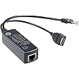 DSLRKIT Active PoE Splitter 48V to 5V 5.2V 2.4A USB Type A Female 802.3af Power Over Ethernet