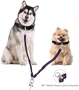 Kelivi Double Dog Lead Coupler No Tangle 360° Swivel Purple view 2
