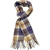 Briomhar Tartan Plaid Wool Winter Scarf for Men - 100% Lambswool Designer Scarf for Women Made in Scotland