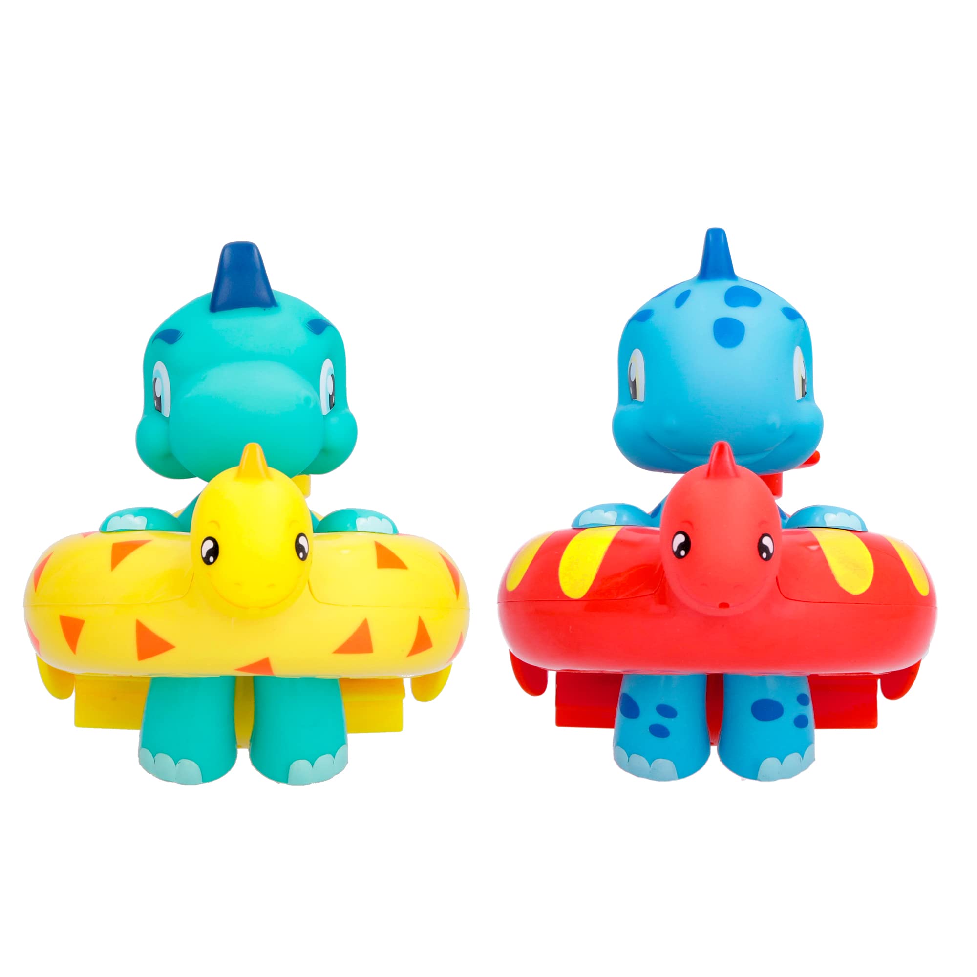 BLOOPIES Floaties Dinos 2 Water dolls Atlas and Artie; They squirt Water and blow Bubbles - Bath toy for Boys and Girls