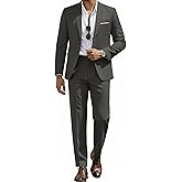 COOFANDY Men's 2 Piece Suits Classic Fit 2 Button Casual Suits Sets Blazer Jacket and Dress Pants for Wedding Business Prom