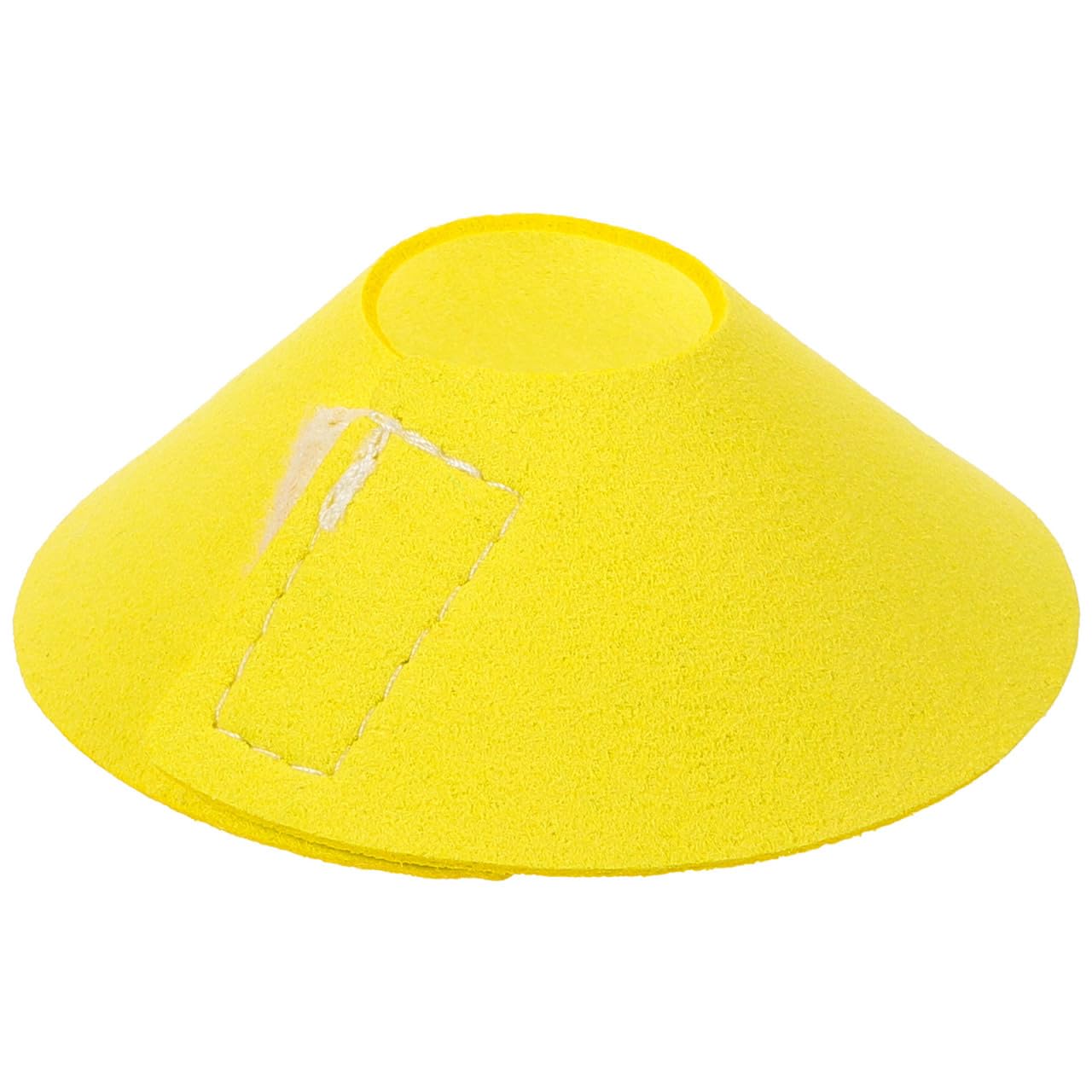 POPETPOP Bird Recovery Collar: Microfiber Leather Anti-Biting Neck Cone for Parrot Budgie Lovebird, Wound Healing Protective Elizabeth Collar, Yellow (XS)