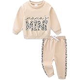 Toddler Baby Girl Clothes Long Sleeve Crewneck Sweatshirt with Pants Spring Fall Winter Outfits