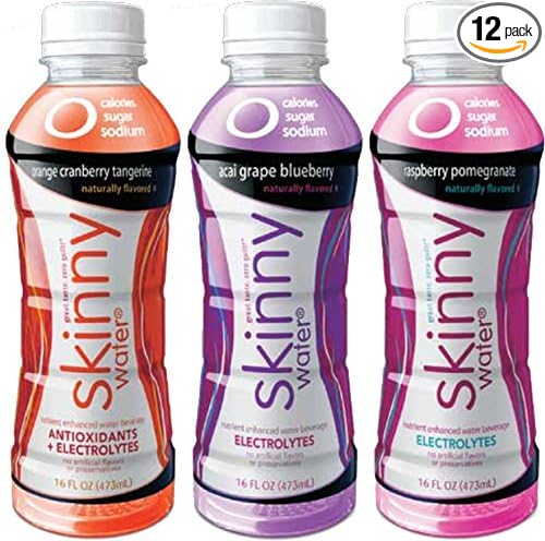 Skinny Water Variety Pack 16 Ounce Pack Of 12 Amazon Com Grocery Gourmet Food
