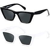 ANDWOOD Cat Eye Sunglasses for Women Polarized Cateye Frames Fashion Vintage Square Classic Retro Sun Glasses