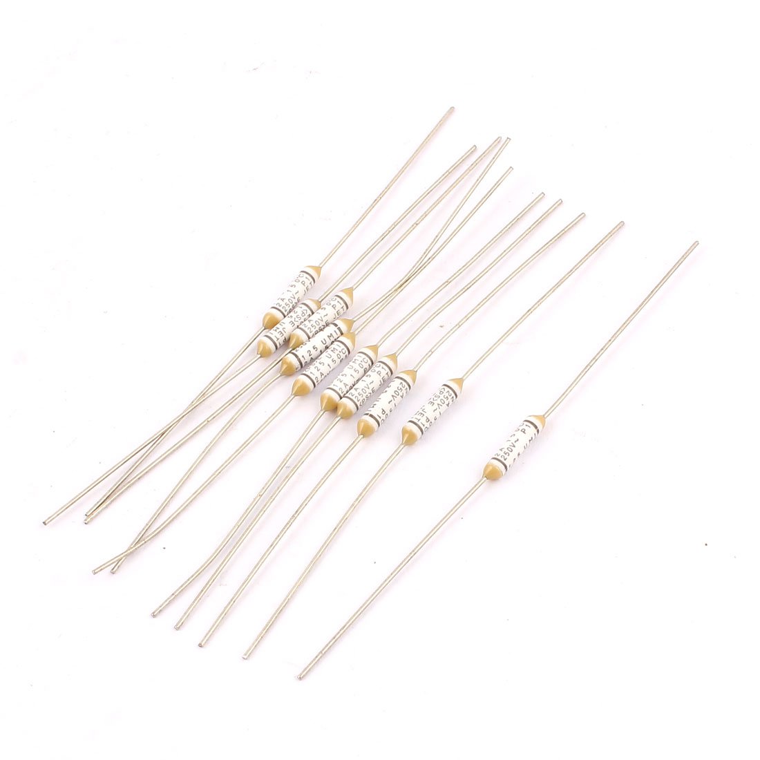 sourcingmap 10pcs 150 Celsius Circuit Cut-off Temperature Thermal Fuses AC 250V 2A