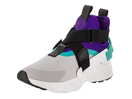 Nike Damen Air Huarache Stadt Wolf Grau/Weiß / Fierce Lila Laufschuh 7 US
