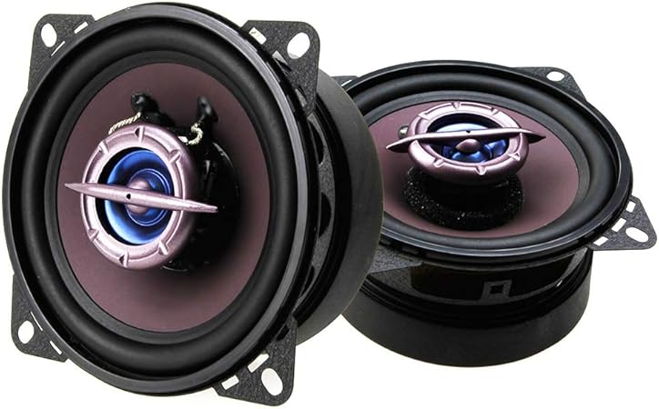 Amazon ハイレゾ対応 2ウェイスピーカー 10cm 4インチ コアキシャル スピーカー 黒色 2個セット バイク用オーディオ パーツ 車 バイク