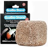 EcoBio-Block Aquarium Water Clarifier (Small, 8&ndash;16 gal) | Volcanic Rock &mdash; Lasts Up to 2 Years &mdash; No Weekly Additives &mdash; Long-Term Water Balance &mdash; Safe for Fish, Shrimp, Frogs &amp; Turtles