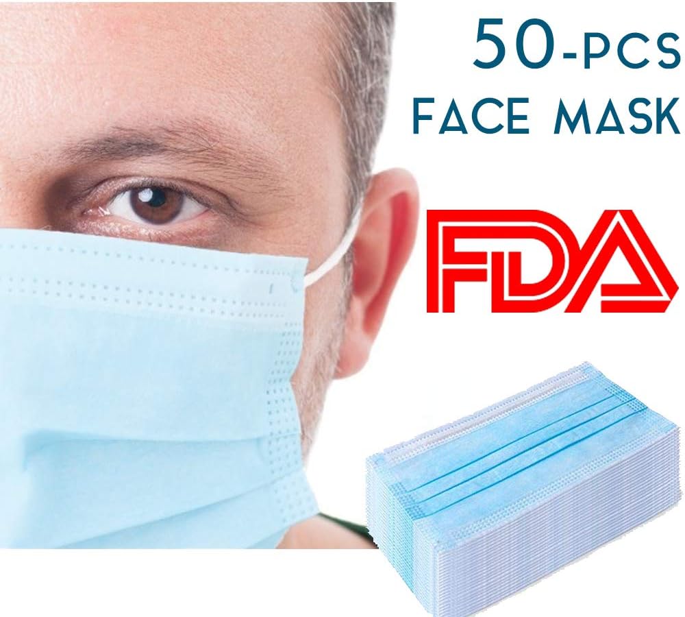 50 Pcs 3 Layer Anti Dust Disposable Marsk