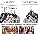 8 Pcs Space Saving Hangers Magic Hangers Metal Heavy Duty Hooks Closet Clothing Hanger Organizer, 10 inch