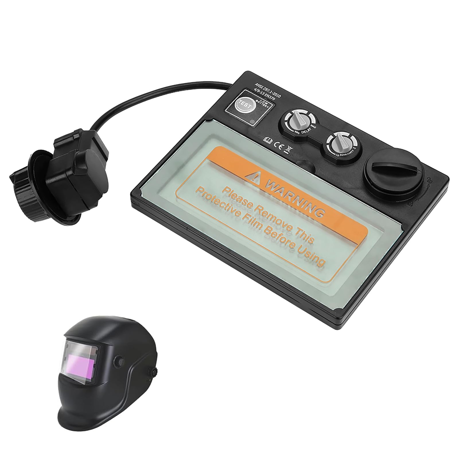 BORDSTRACT Welding Helmet Lens Replacement, Tx500c 110 * 90mm Welding Lens with Solar Panel, Auto Darkening Mask Filter Lens Replacement for Welding Helmets, Welding Masks