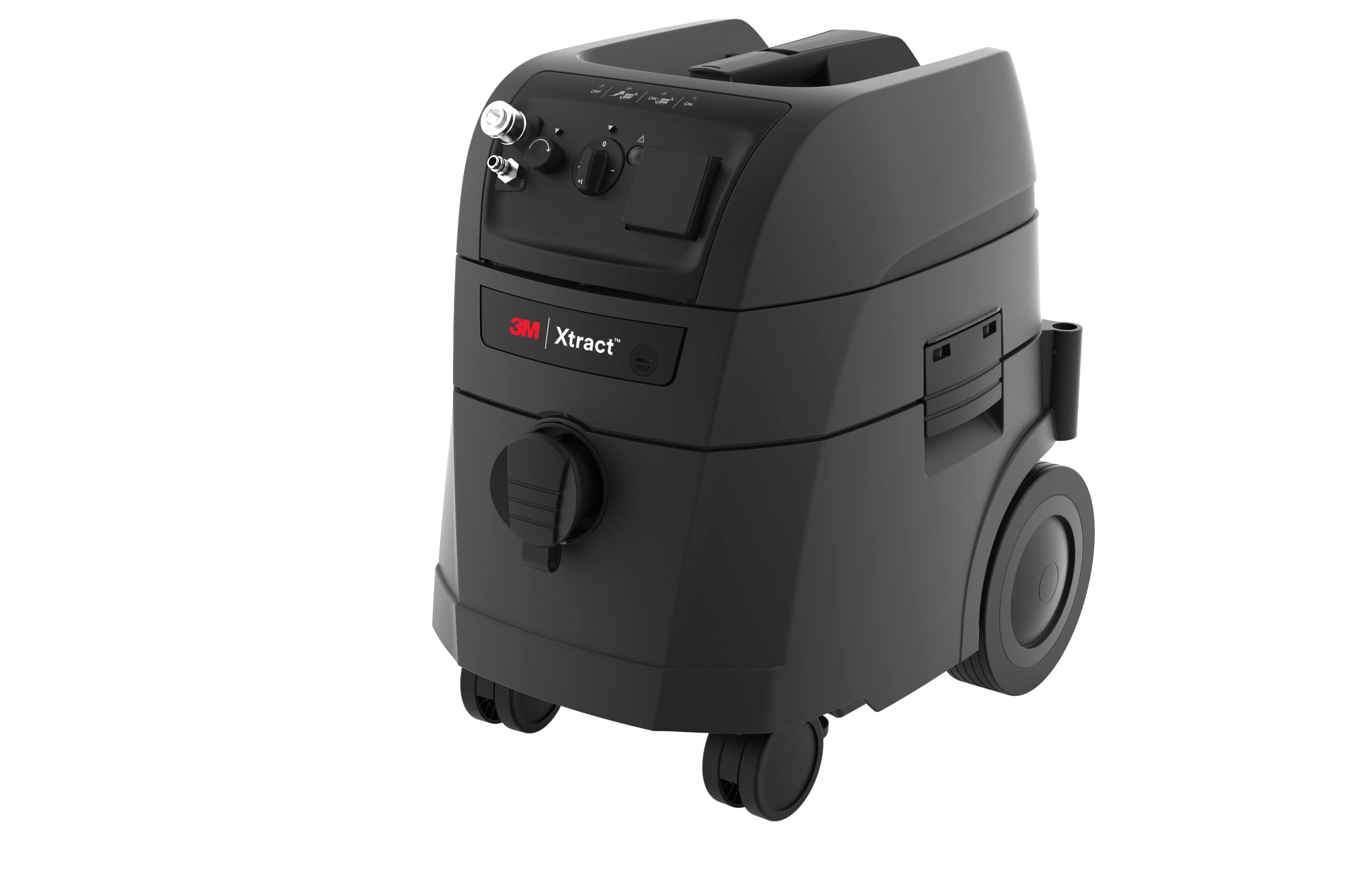 Photo 1 of 3M Xtract Portable Dust Extractor, 64256, 9 Gallon/35 Liter, Industrial Vacuum with Automatic Filter Clean Without Flow Stoppage, HEPA Filter, Compatibility with Pneumatic and Electric Sanders , Black