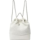 YOXIER Backpack ,Fashionable minimalist backpack - lightweight tweed, cute heart B accessory (white)