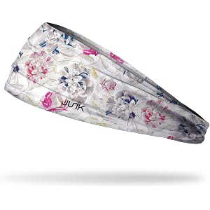 JUNK Brands Big Bang Lite Floral Headband - Moisture-Wicking, Performance Fabric, Non-Slip, Sports Sweatband for Men & Women