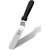 Anaeat Icing Spatula, Professional Cake Angled Offset Spatula with 6" Stainless Steel Blade - Thickened Frosting Knife with D