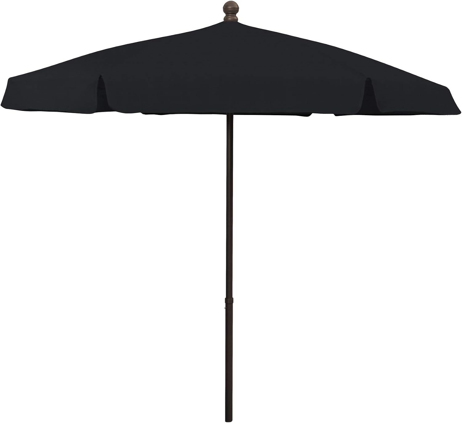Amazon Com Fiberbuilt 7 5 Hex Garden Patio Umbrella 6 Rib Push Up Champagne Bronze With Black Vinyl Coated Weave Canopy Garden Outdoor