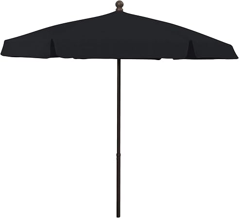 Amazon Com Fiberbuilt 7 5 Hex Garden Patio Umbrella 6 Rib Push Up Champagne Bronze With Black Vinyl Coated Weave Canopy Garden Outdoor
