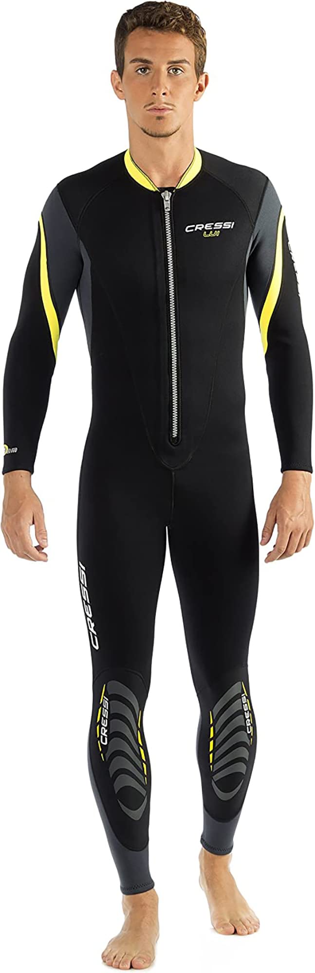 Cressi Lui Monopiece Wetsuit 2.5mm - All-In-One Wetsuit Premium Neoprene High Stretch 2.5mm for Men's