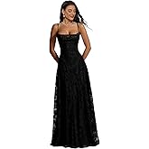 RBPAAB Spaghetti Strap Prom Dress for Women Floral Laces Bridesmaid Dress Elegant Backless Long Evening Party Gown