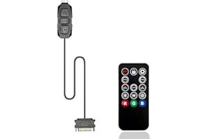 JAZZCOOLING ARGB Controller Kit for PC RGB Case Fans, ARGB Splitter, SATA Power RGB Fan Controller, Computer ARGB Fans Hub Control RGB and Single Light Effect , 14 Key Remote Control Switch Colors RGB Fan hub