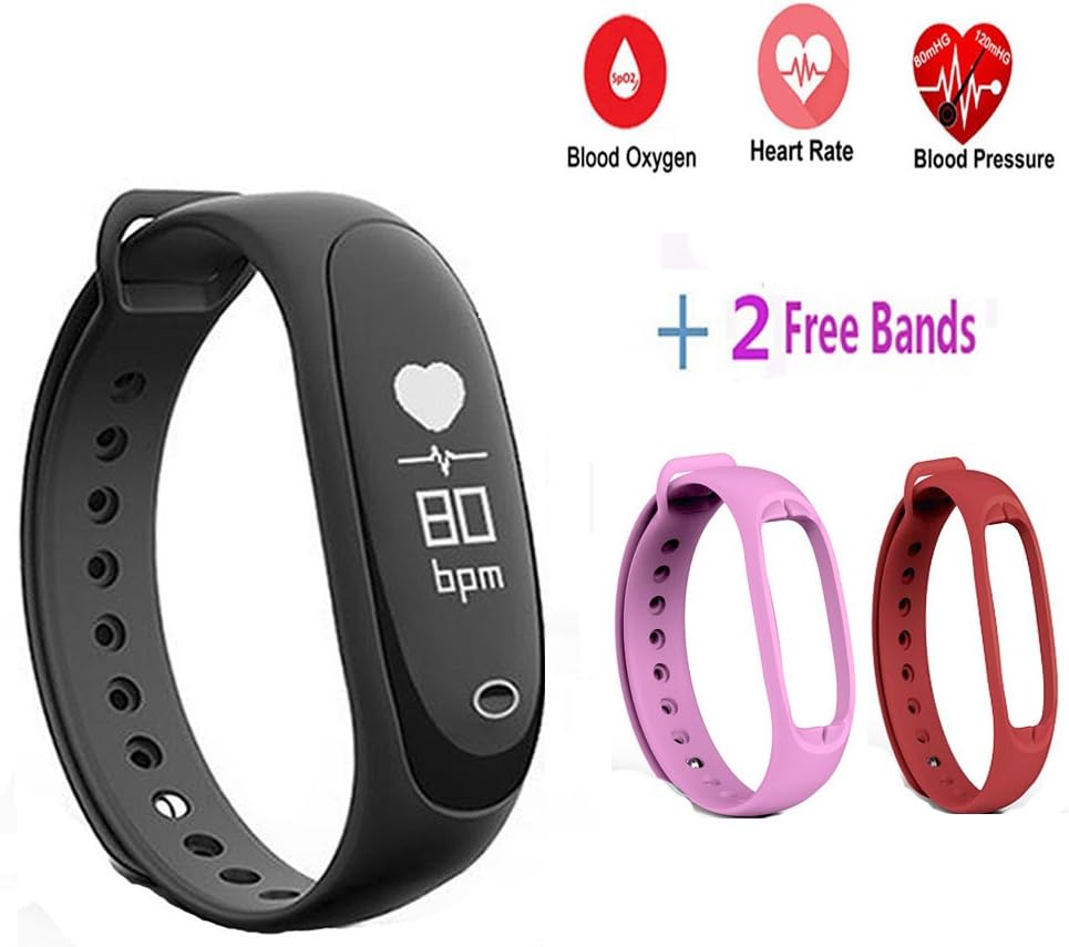 LightSame Smart Bracelet Heart Rate Monitor,2018 Newly LED Display Fitness Tracker Step Walking Sleep Counter Wireless Wristband IP67 Waterproof smart band