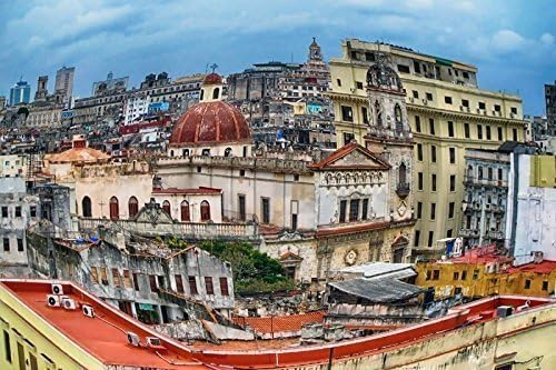 Cuba Cityscape Havana Cuba Home Wall Decor Large Wall Art Living Room Decor - 12 x 18 Fine Art Photograph
