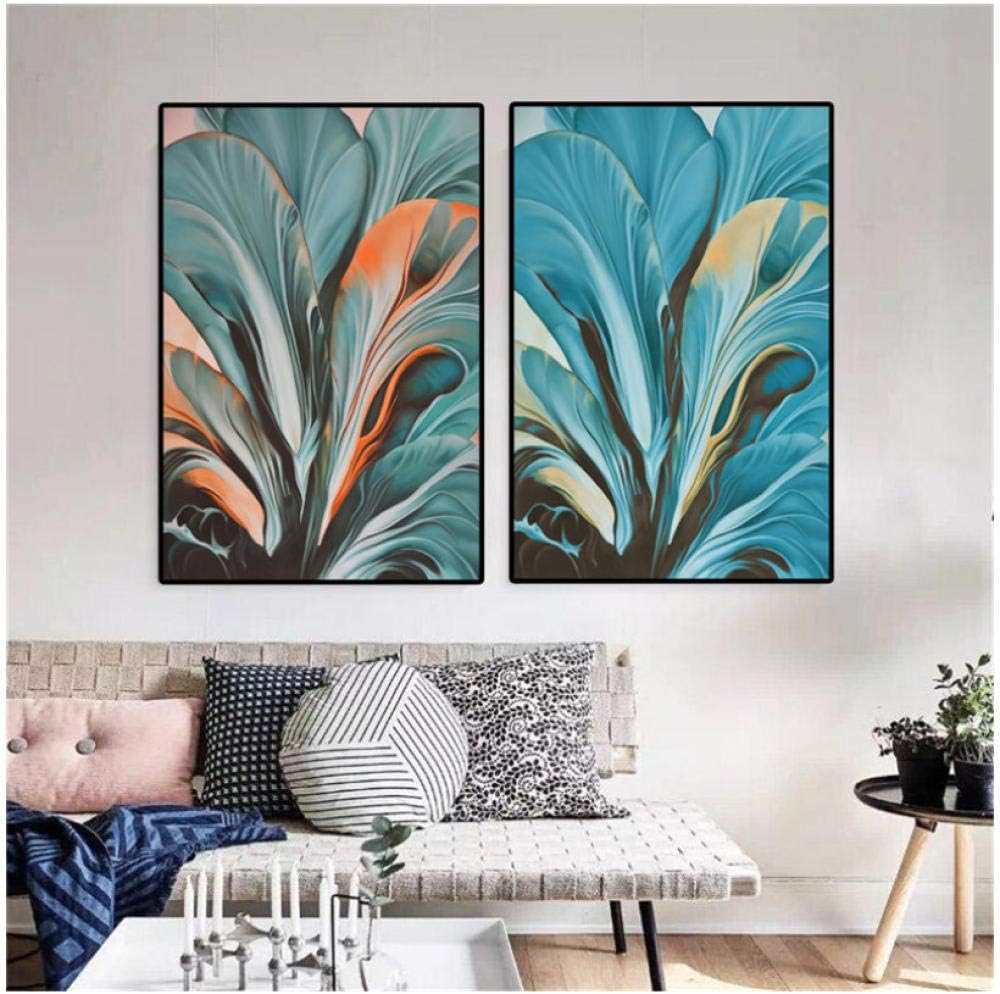 XHSM Abstract Fashion Plant Poster Wall Art Canvas Painting Artistic