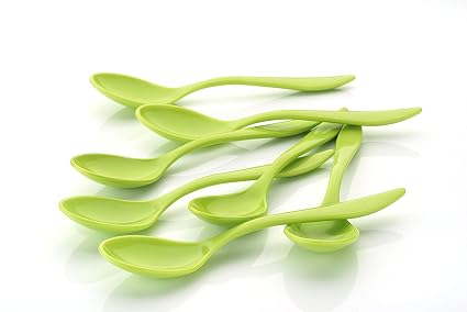 Spincarttm- Jonytm Abs Plastic Spoon Set - Pack Of 10 (Small), Random